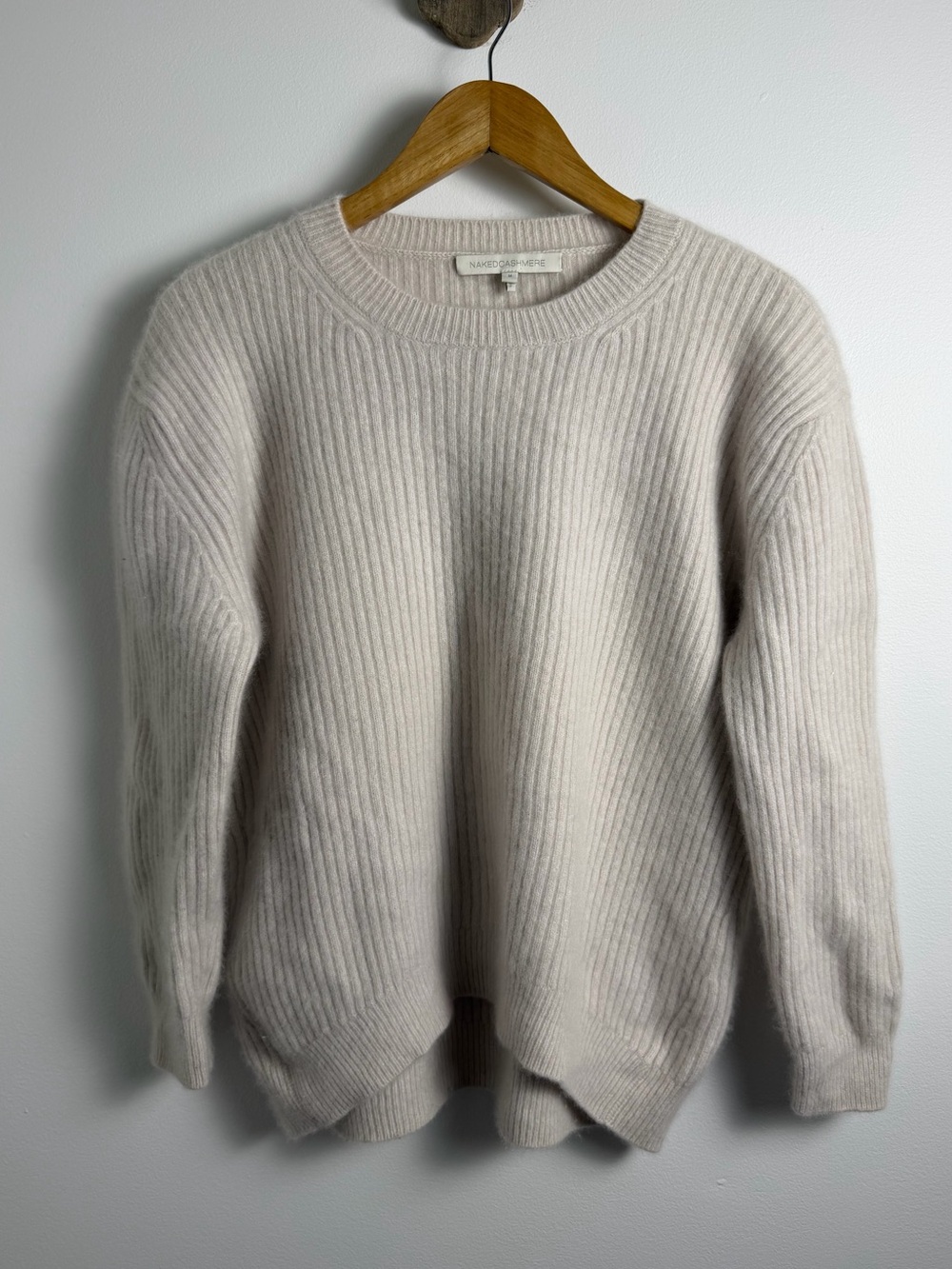 NAKEDCASHMERE 100% Cashmere Ribbed Crewneck Sweater M